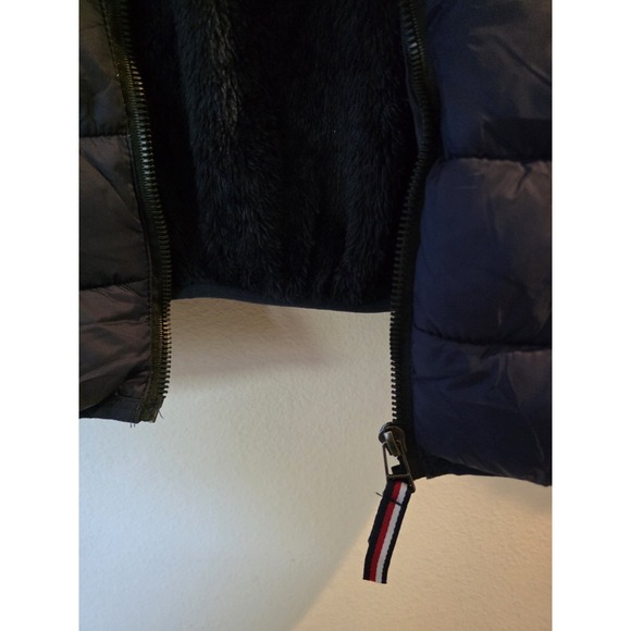 Quarry Jeans Thermic Jacket Men's XL EG Navy Puffer Faux Fur Lined Winter NWT - Picture 10 of 13